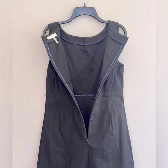 Jack Rogers Sleeveless Black Cotton Sheath Dress with Front Pocket, size 10 - Picture 3 of 8
